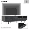 MODERN TV UNIT STAND CABINET SIDEBOARD WITH DRAWER STORAGE & OPEN SHELVES BLACK