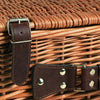 Outdoor 4 Person Luxury Wicker Picnic Basket Set with Blanket Vintage