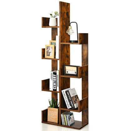 8-Tier Bookcase Multipurpose Bookshelf Living Room Storage Display Shelf