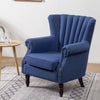 Upholstered Fabric Armchair Wing Back Fireside Chair Lounge Sofa Cushioned Seat