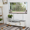Elegant White TV Floor Stand Flat Panel Screen Adjustable TV Mount Bracket Displ