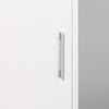 Tall Mirrored Bathroom Cabinet with Adjustable Shelf White