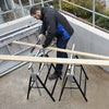 Twin Folding Work Horse Trestle Saw Horses Adjustable Height Stand Set 200kg