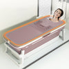 L-XL Folding Bathtub Adult Kids Portable Bath Tub with Cover Spa Sauna Relaxing
