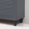 Shoe Storage Cabinet 3 Slatted Doors Rack Cupboard Stand Drawer Unit Footwear