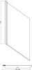 Bathroom Bath Shower Screen Square Modern Over Chrome 800mm Reversible 6mm Glass