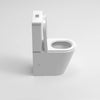 Bathroom Rimless Round Close Coupled Toilet Soft Close Seat Cistern Pan WC