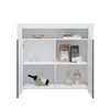 High Gloss 2 Doors Matt Body Sideboard Cupboard Kitchen Buffet Cabinet with LED