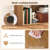 Wooden Storage Organizer 4-Tier Stepped Bookshelf-Natural