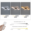 Frame Hpmnuan Light Pendant Living LED Modern Room Chandelier Lamp Ceiling Black