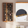 52 Slots Shot Glass Display Case With Removable Shelves Wall Mounted Cabinet UK