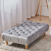 100cm Chesterfield Footstool Coffee Table Velvet Pouffe Stool Bed Bench Chair UK