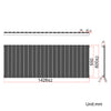 Black Horizontal Radiator 600x1428 Single Flat Panel Central Heating Modern Rads