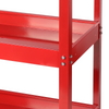 3 Tier Tool Storage Heavy Duty Garage Trolley Workshop DIY Wheel Cart Shelf Red