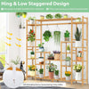 9-Tier Bamboo Plant Holder Stand Plant Shelf Storage Organizer Display Rack
