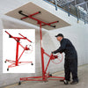 Red 11Ft Lift Lifter Tool Drywall Hoist Caster Plasterboard Panel Sheet Crane