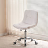 Adjustable Cushioned Computer Desk Office Chair Chrome Legs Lift Swivel Chairs