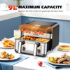 9L Large Dual Zone Digital Air Fryer Oven Cooker Oil Free Low Fat with Divider