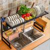 Large Over Sink Dish Drying Rack Raised Kitchen Drainer Storage Holder Bowl Rack