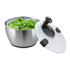 Stainless Steel Salad Spinner 4.75Qt Large Vegetable Dryer Washer BPA-Free