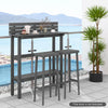 122CM Outdoor Garden Table Table Narrow Dining Table Bar Height Counter Table
