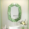 Large Edged Wall Mirror Wide Beveled Statement Accent Vanity Mirror HD Art Decor
