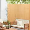 Bamboo Slat Natural Garden Fencing Privacy Screen Fence Panel Roll Green Yellow