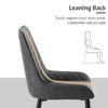 Set of 2 Dining Chairs Faux Leather PU Cushion Padded Seat Metal Legs Restaurant