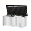 870L Garden Storage Box, Waterproof Lockable Resin Deck Box with Handles