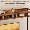 Gunji LED Gaming Desk 120cm PC Table with Monitor Stand & Socket Storage Shelves