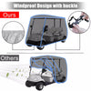2 Passenger Golf Cart Cover 400D Sunproof Golf Cart Protective Cover Silver Tone