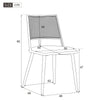 Modern Dining Chairs Set of 2 Kitchen Chairs with Rattan Backrest & Padded Seat