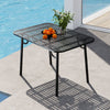 Outdoor Dining Table Metal Slatted Garden Patio Tables Bbq Drinks Serving Table