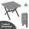 Outdoor Folding Side End Table Foldable Weather-Resistant HDPE Adirondack Table