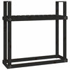Camerina Firewood Rack Black 110x35x108.5 Solid Wood Pine,Firewood R8A5