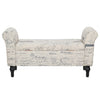 Ottoman Storage Seat Stool Fabric Padded Window Bench Footstool Foot Rest Stool