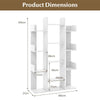 Chic Tree Bookshelf Display Cube Shelf Corner Books Storage Organizer White