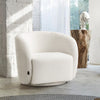 360° Swivel Tub Chair Barrel Chair Occasional Armchair Teddy Fleece Accent Sofa