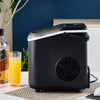Ice Maker Counter Top for Home Electric Ice Cube Maker with Scoop & Basket Black