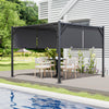 Steel Frame Outdoor Adjustable Pergola Gazebo Garden Sun Shade Canopy Shelter