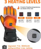 Heated Gloves for Men Women, Rechargeable 7.4V 3000mAh Battery Electric Heating