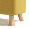 Linen Upholstered Shoes Bench Footrest Foot Stool Ottoman Seat with 4 Wood Legs