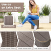Outdoor Resin Storage Side Table 43L Patio Storage Box Small Outdoor Table