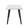 Morden White Dining Table Dining Room Kitchen Garden Table Metal Straight Legs