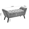 Accent Chair Button Tufted Upholstered Window Seat Bedroom Bed End Stool Ottoman