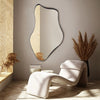 Framed Arched Mirror Wall Mounted Vanity Makeup Bedroom Glass Dressing Mirror