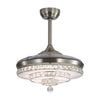 Reversible LED Crystal Ceiling Fan Lights Chandelier Lamp with Remote Control UK