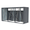 OUTDOOR WHEELIE BIN STORAGE DOUBLE AND TRIPLE SHED METAL DUSTBIN RUBBISH SCREEN
