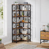 Tribesigns Tribesigns 7-Shelf Corner Bookshelf, Large Industrial Corner Bookcase