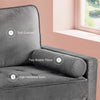 3 Seater Large Sofa Velvet Fabric Modern Couch Loveseat Settee for Home Office